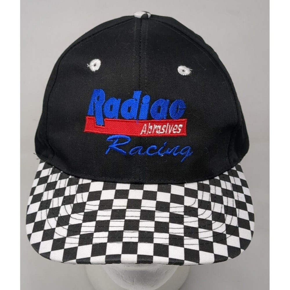 Radiac Abrasives Racing Snapback Hat Baseball Cap Vintage Checkered 80s 90s